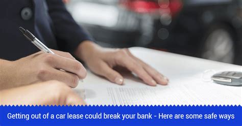 This fee may be equal to several lease payments, but allows you to walk away from your. Getting out of a car lease could break your bank - Here ...