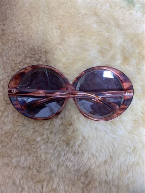 1960’s Oversized Bug Eye Sunglasses W Tortoise Shell And Gold Trim Boardwalk Vintage
