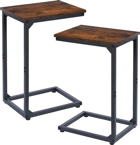 Amhancible C Shaped Side Table Set Of 2 Couch Tables End Table That
