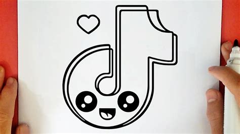 Como Dibujar El Logo De Tik Tok Kawaii