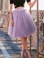 Pink Grenadine Plus Size Pleated Fluffy Puffy Tulle Tutu Homecoming