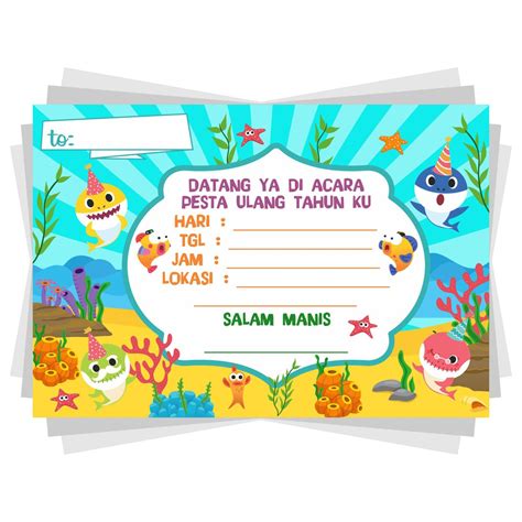 Download Contoh Desain Kartu Undangan Ulang Tahun Anak Png Blog Gambaran