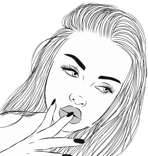 Outline Of Girl Coloring Pages Png Image Transparent Png Free Hot Sex