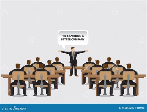 Company Training Program Cartoon Vector Illustration Stock Vector