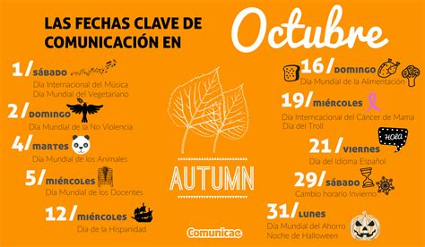 Fechas Claves De Octubre Infografía Blog De Comunicaees