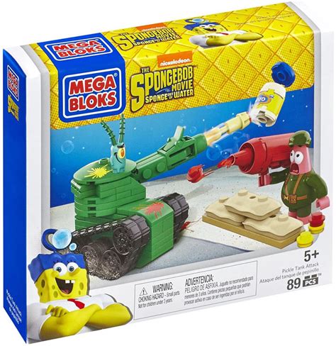 mega bloks spongebob squarepants sponge out of water pickle tank attack set 94655 toywiz