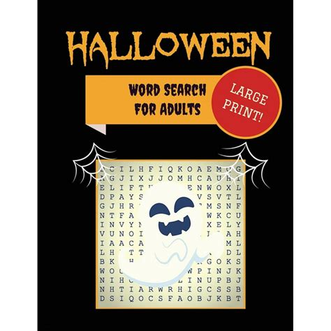 Large Print Halloween Word Search For Adults 30 Spooky Puzzles