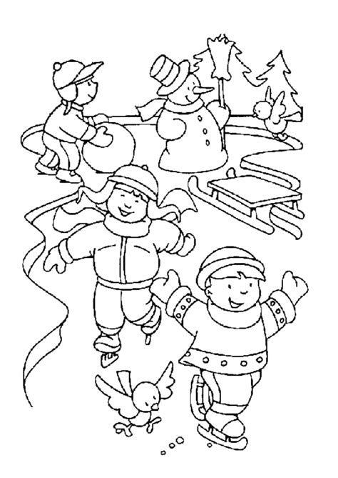 Coloriage Hiver les Jeux des Enfants