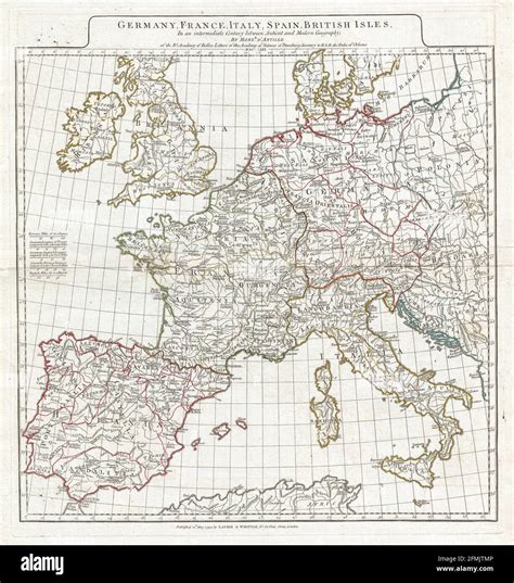 18th Century Map Of Europe