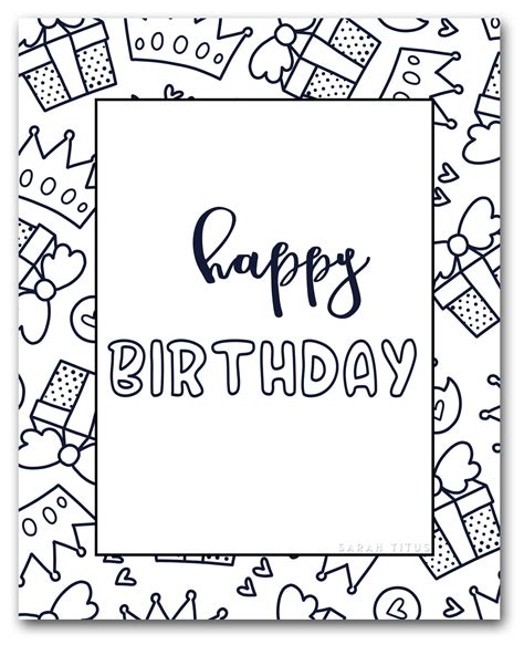Printable Happy Birthday Coloring Pages Updated 2022 Free Printable