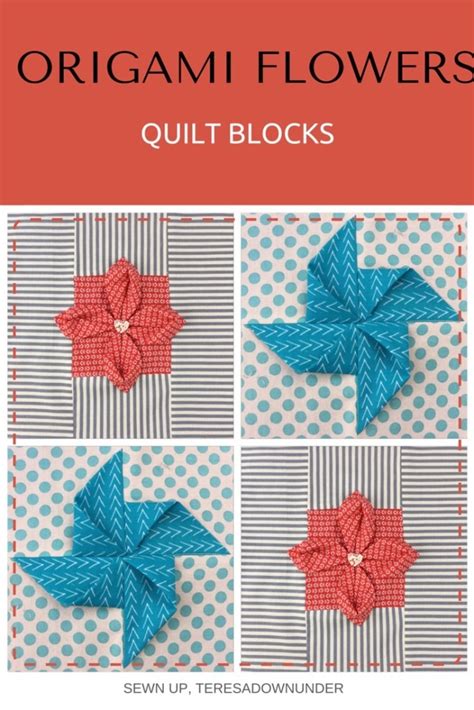 Origami Flowers Quilt Blocks Quick And Easy Tutorials Sewn Up