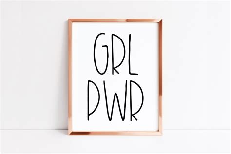 Grl Pwr Poster Girl Power Printable Wall Art Feminist Print Etsy