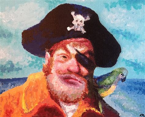 Spongebob Squarepants Pirate Painting Print Etsy