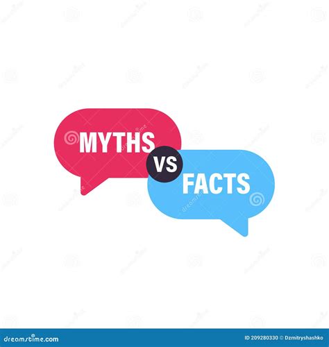 Myths Vs Facts Speech Bubble Concept Design Stock Vector Illustration