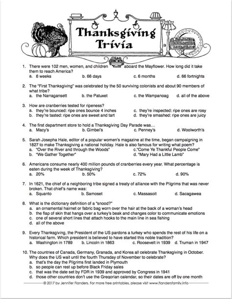 Browse around, find a page of trivia questions that interest you, and learn on each of the following pages is a list of interesting, informative, and well researched trivia questions and answers that don't just give you the answer. Test Your Knowledge: Thanksgiving Trivia - Flanders Family ...