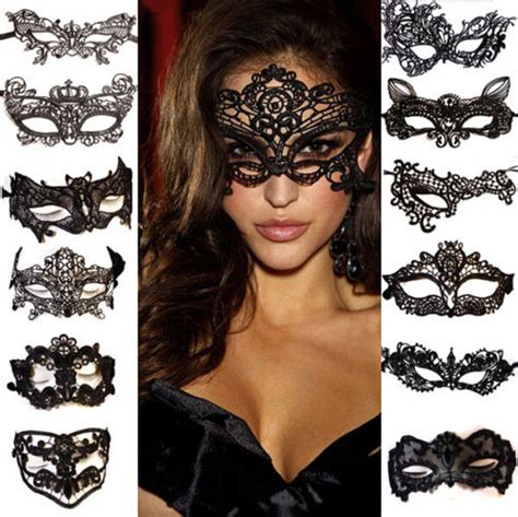 Sexy Women Black Lace Eye Face Mask Masquerade Party Ball Prom