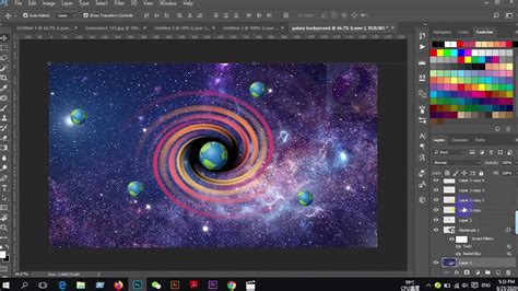 How To Make Galaxy Effect In Photoshop Cc Bangla Tutorial Youtube