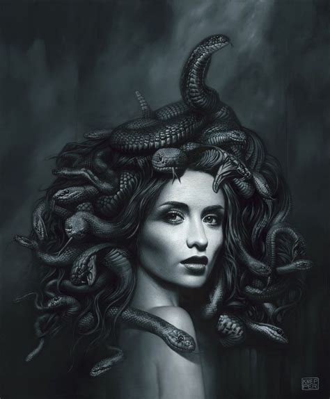 Portraits Artist Michael Knepper Medusa Artwork Medusa Painting Medusa Pictures