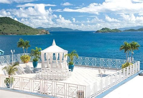 The variety of tropical plants at this landscaped private. Planning a Private Beach Wedding with Apple Vacations