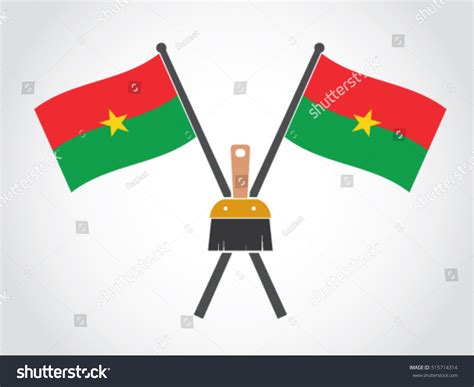 Burkina Faso Emblem Brush Color Stock Vector Royalty Free 515714314