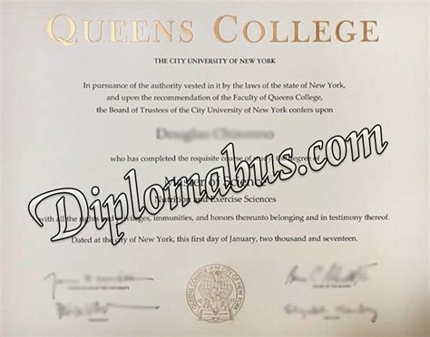 Queens College Degree Diplomabus