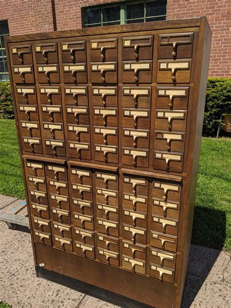 Maple Library Card Catalog Cabinet 72 Drawer Wo Reference Etsy