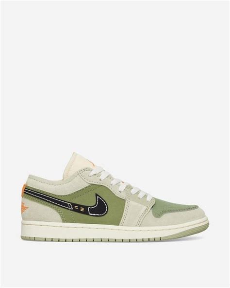 Nike Air Jordan 1 Low Se Craft Sneakers Sky J Light Olive In Green For