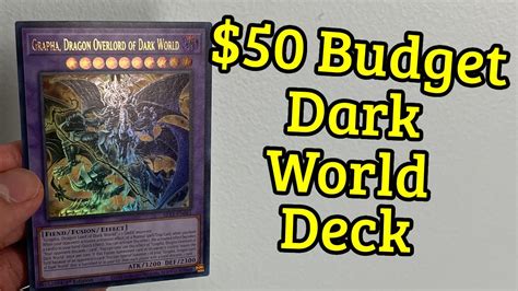 Yugioh 50 Budget Dark World Deck Profile Youtube