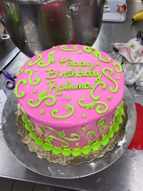 I acheived purple hair by applying manic panic in hot hot pink and manic panic ultra violet to my previously lightened hair. Hot pink and lime green scroll work | Cake, Beautiful ...