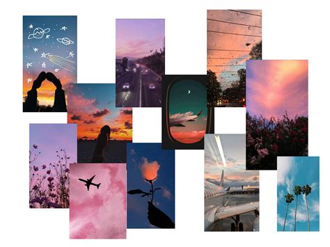 Sunset Aesthetic Wall Collage 30 Pics Etsy