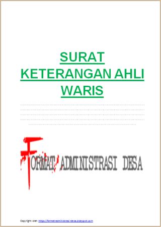 From cdn.statically.io maybe you would like to learn more about one of these? Contoh Surat Keterangan Ahli Waris 2021 (Desa/Kelurahan ...