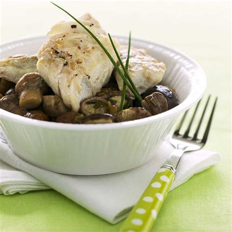 Recette filet de lieu noir au citron champignons et ciboulette