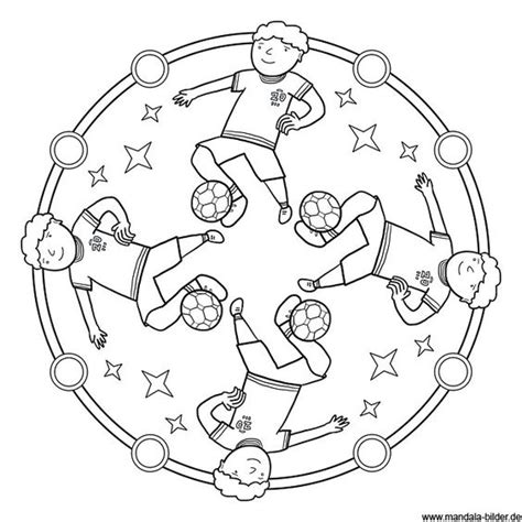 Mandala Ausmalbild Fußball | Bastelspass mit Kindern | Pinterest | Mandalas