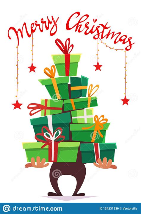 Deze kaart wordt geleverd met een heldere, dikke rode envelop! De Vrolijke Kaart Van De Kerstmisaffiche Met Callygraphy ...