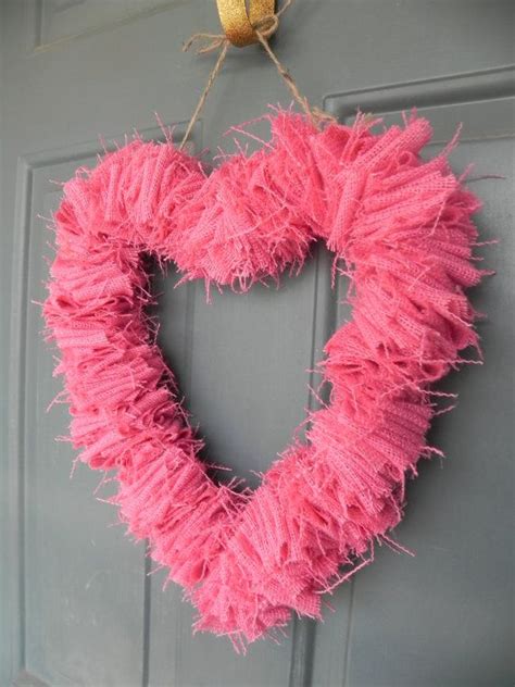 Burlap Heart Wreath Valentines Day Wreath Heart By Redrobynlane