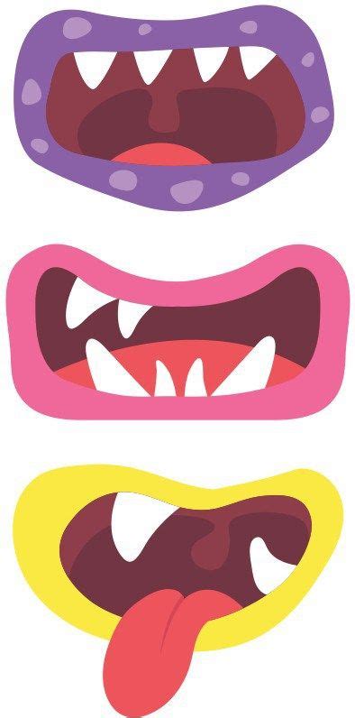 Monster Mouths Printable2 Free Kids Crafts Monster Mouth In 2019