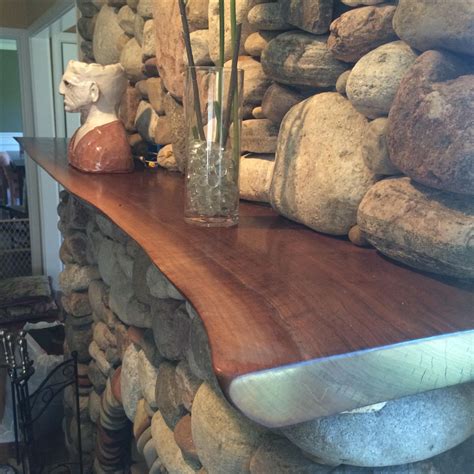 Custom Made Live Edge Walnut Mantle By Powell Woodworks