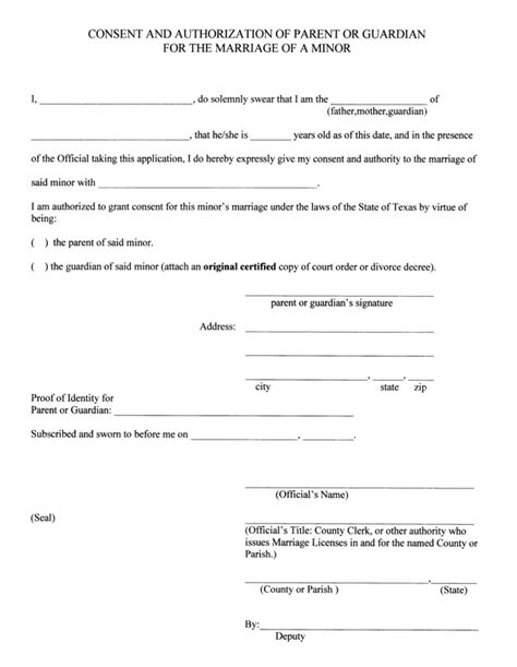 Affidavit Of Common Law Marriage Texas Form