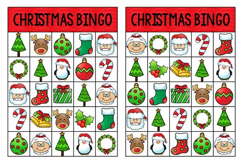 50 Printable Christmas Bingo Cards Free Printable Blog Calendar Here