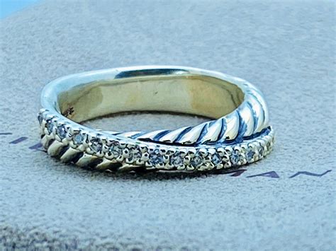 David Yurman Crossover Ring With Diamonds De Yourbestbuysco En Etsy