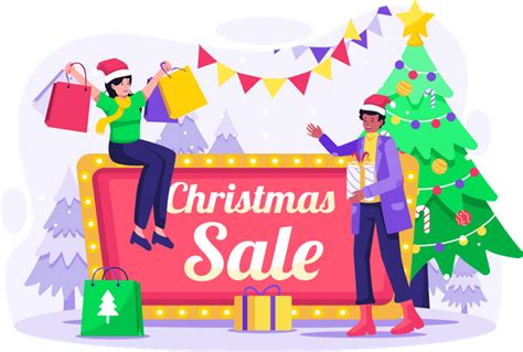 Premium Christmas Shopping Illustration Pack From Festival And Days