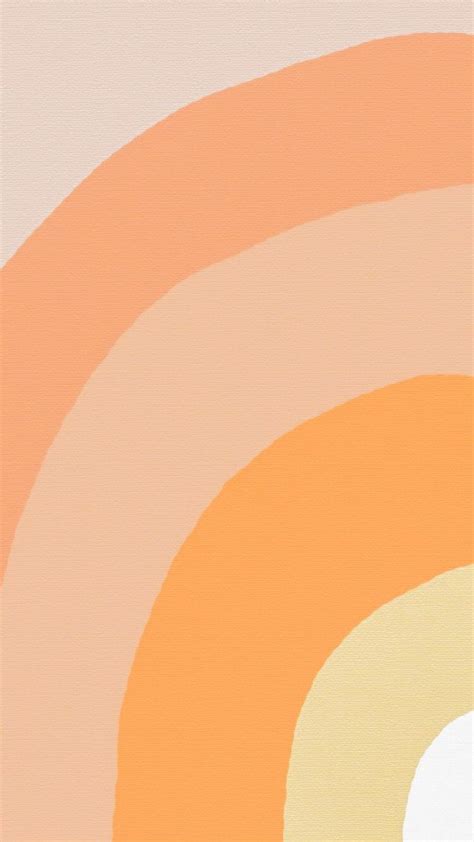 An Orange And Yellow Painting With A White Circle In The Center On Top