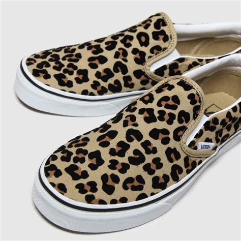 womens tan vans classic slip on leopard trainers vans shoes girls vans leopard print vans