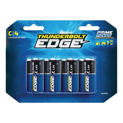 C Alkaline Batteries 4 Pk