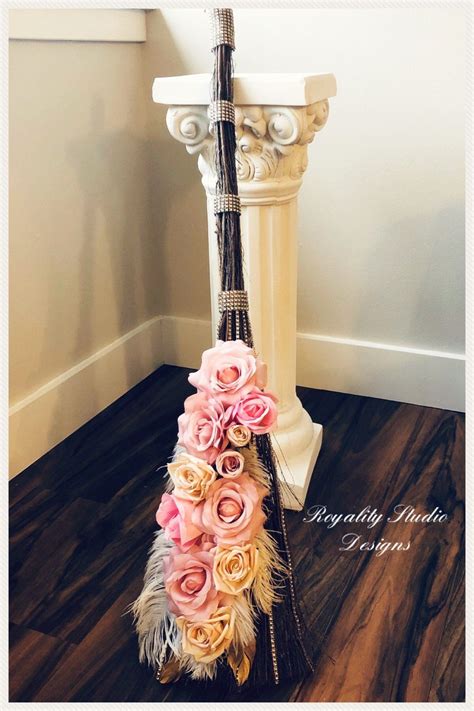 Blushing Pink Wedding Broom Other Colors Available Etsy Wedding