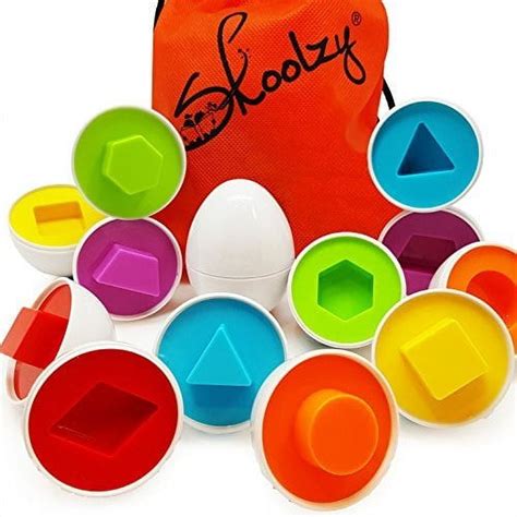Skoolzy Shapes Toddler Games Egg Toy Learning Colors And Geometric