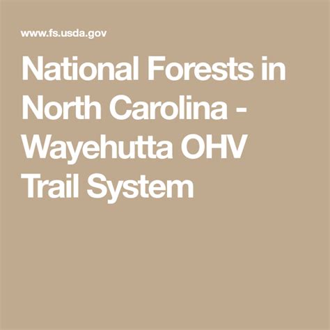 National Forests In North Carolina Wayehutta Ohv Trail System In 2022