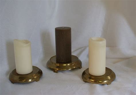 Vintage Brass Pillar Candleholder Unity Candle Base Brass Etsy