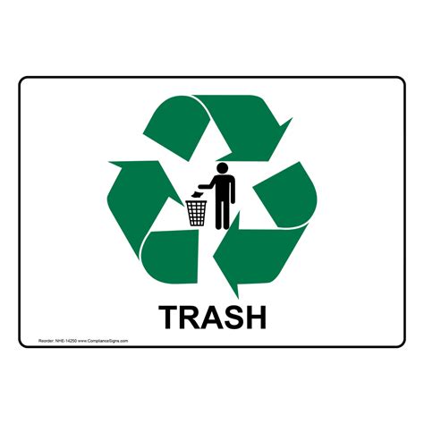 All Trash Must Be Put In The Container Sign Nhe 14504 Trash Dumpster