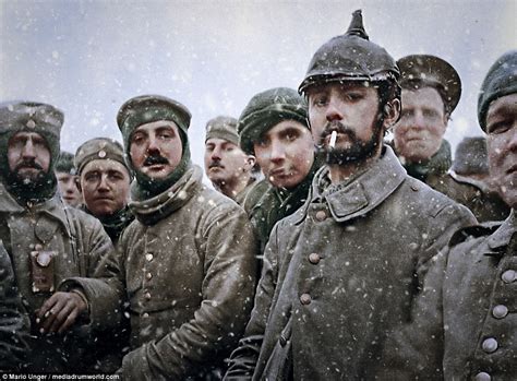 First World War Photographs Injected With Colour Daily Mail Online